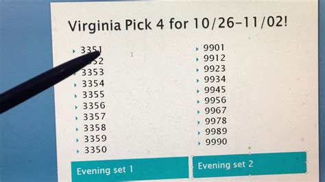 va lottery|pick 4 winning numbers.